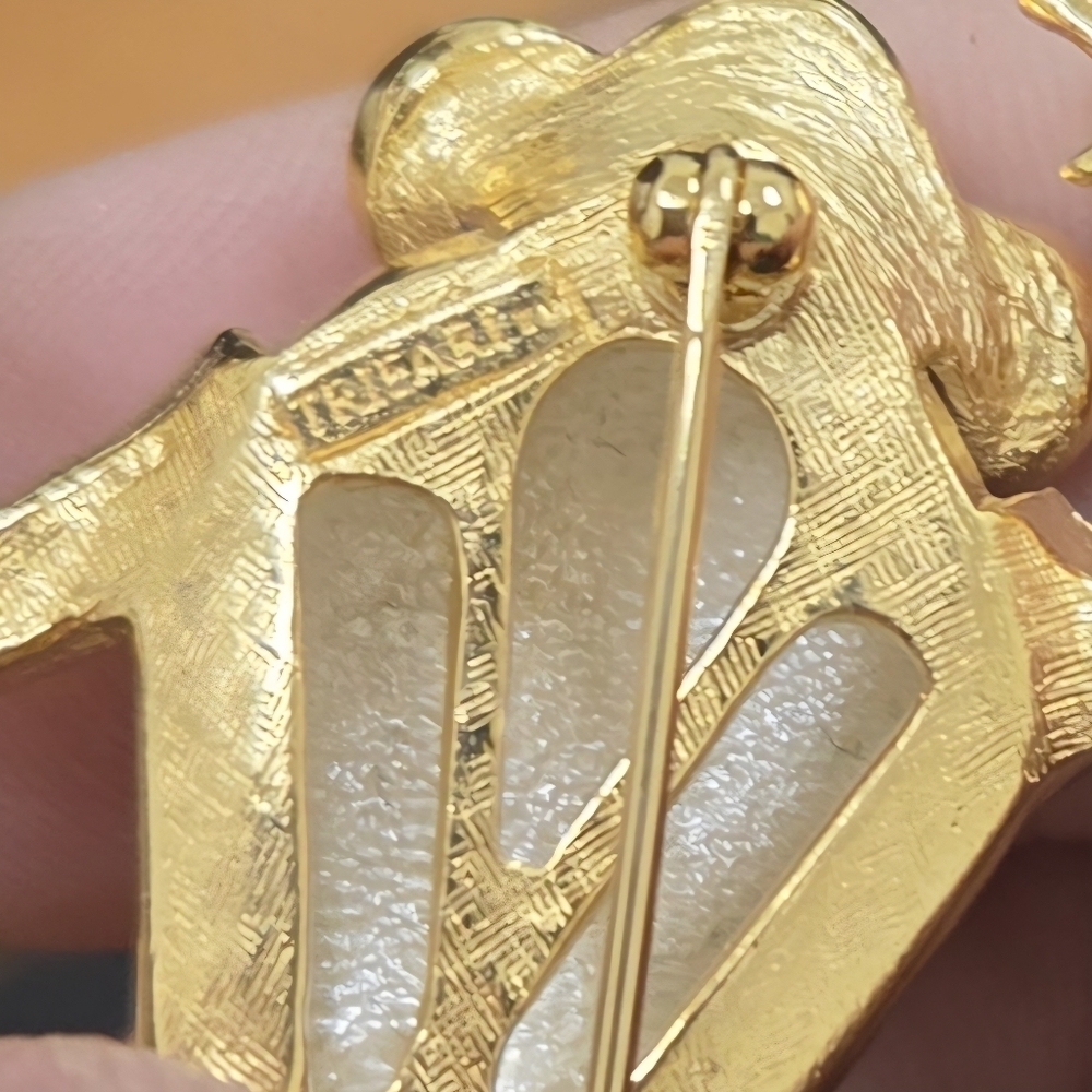 Collection of Frog Pins and Brooches Swarovski, Trifari - Picture 7 of 11